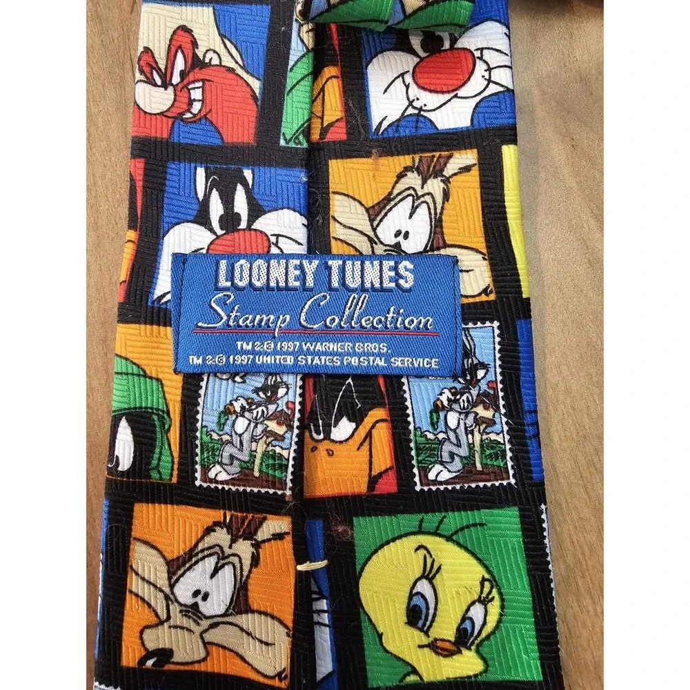 Vintage Looney Tunes Men's Tie‎ Lot - 1990's - Valentines Day, Stamp Collection - Picture 4 of 8